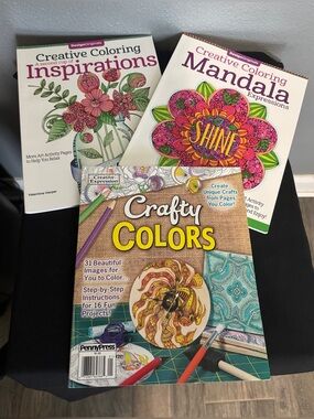 3 Adult Coloring Books